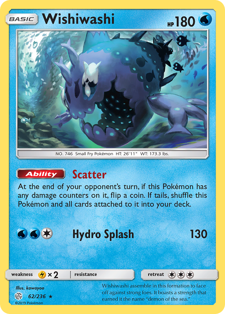 Wishiwashi – Cosmic Eclipse 62/236 Pokémon card