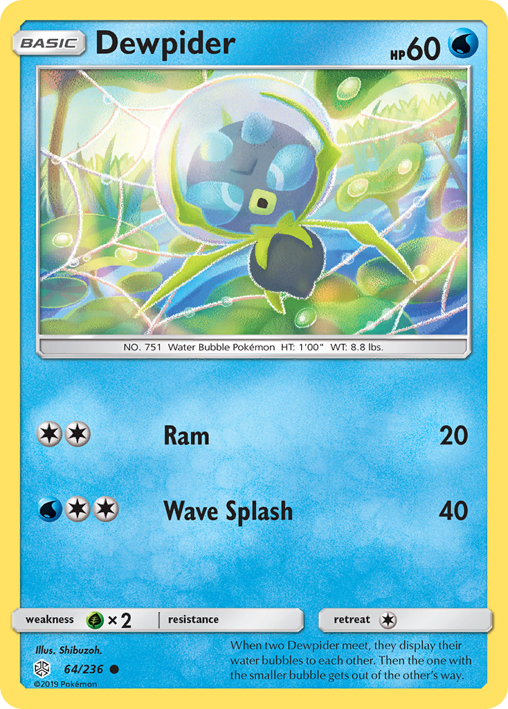 Dewpider – Cosmic Eclipse 64/236 Pokémon card