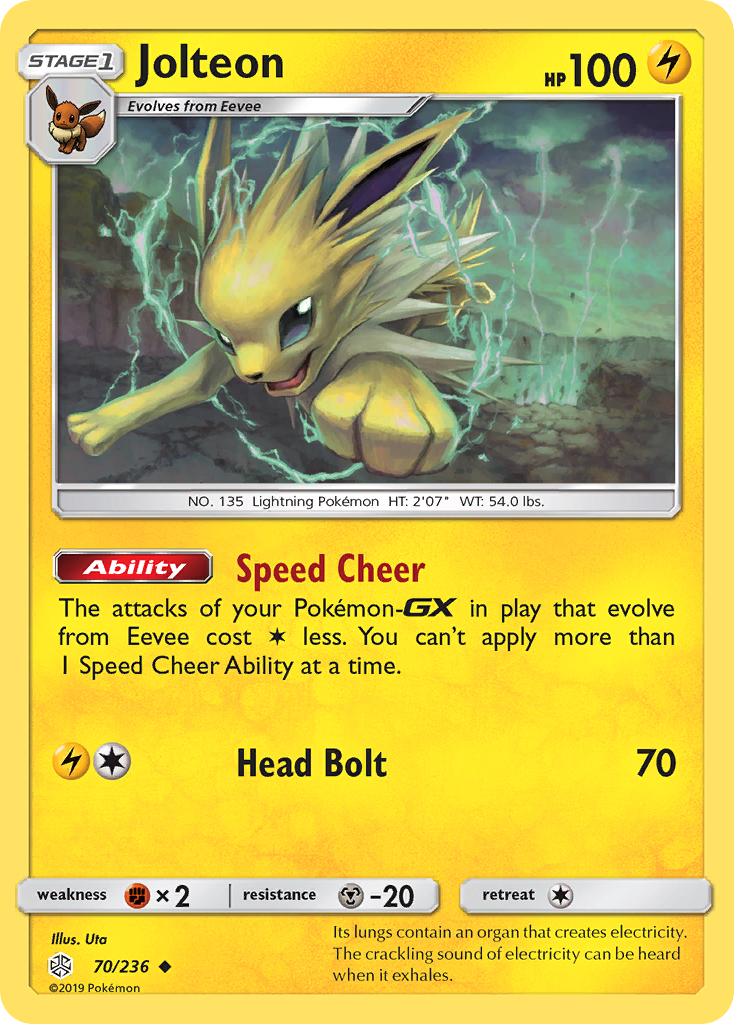 Jolteon – Cosmic Eclipse 70/236 Pokémon card