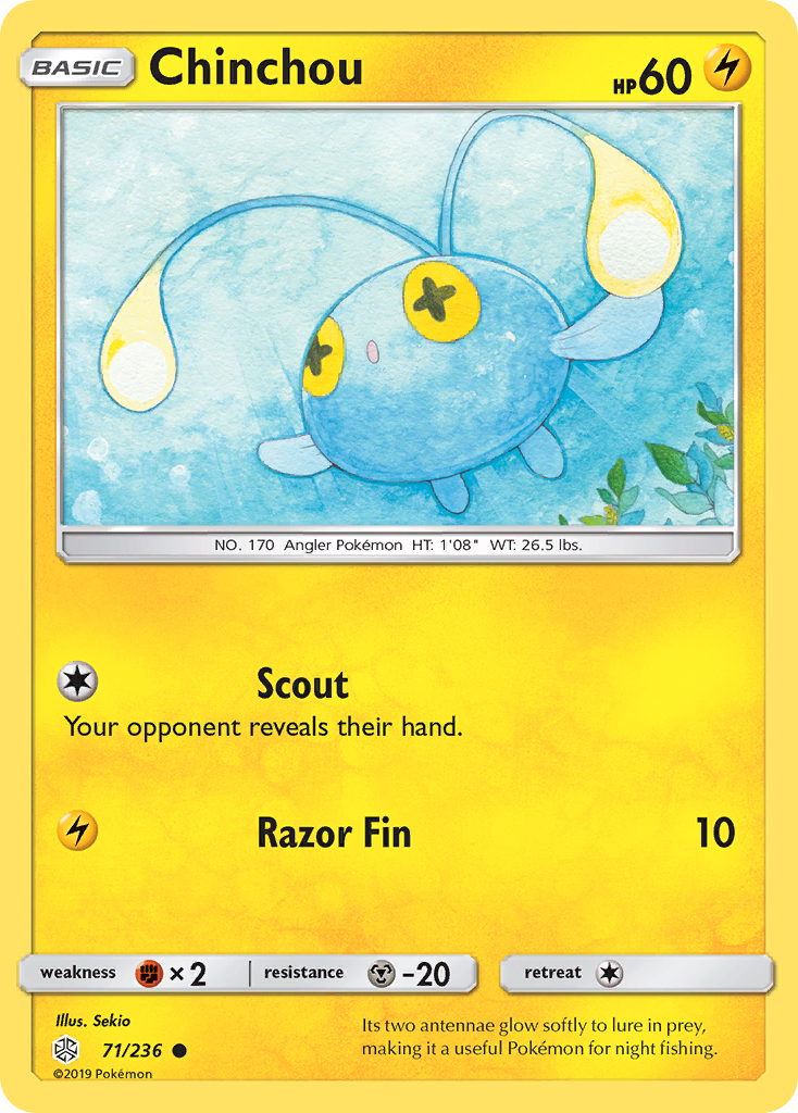 Chinchou – Cosmic Eclipse 71/236 Pokémon card