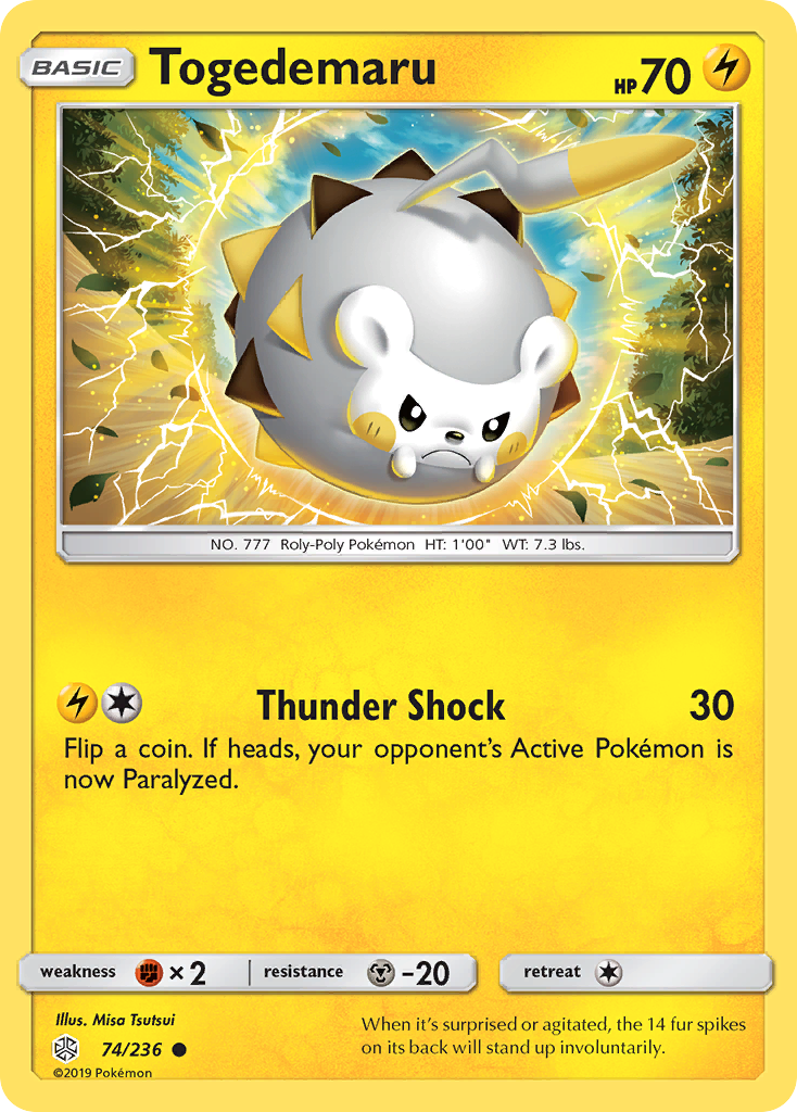 Togedemaru – Cosmic Eclipse 74/236 Pokémon card