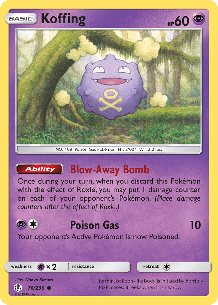 Koffing – Cosmic Eclipse 76/236 Pokémon card