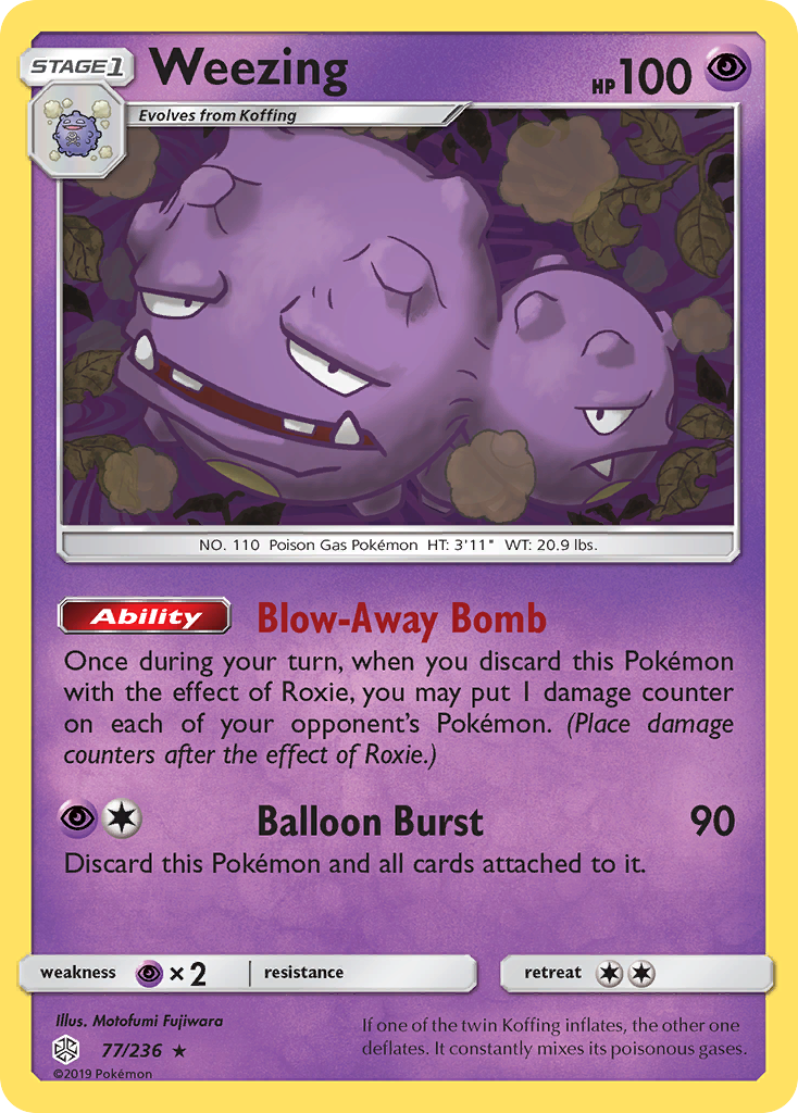 Weezing – Cosmic Eclipse 77/236 Pokémon card