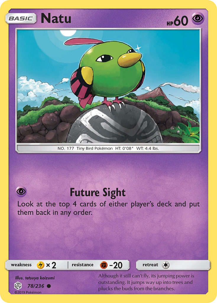 Natu – Cosmic Eclipse 78/236 Pokémon card