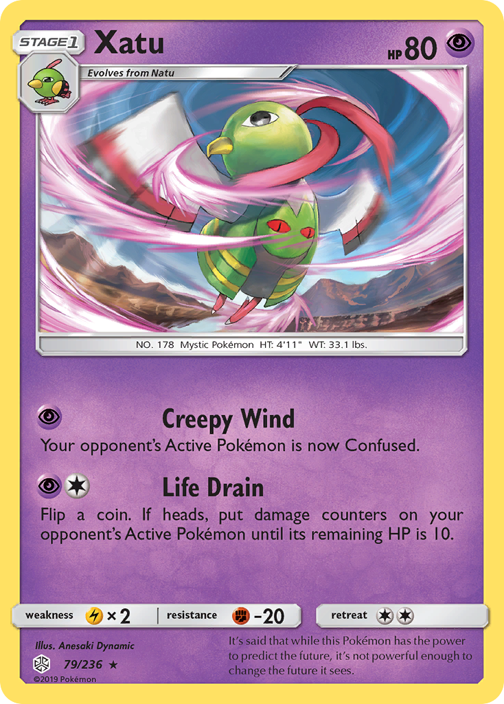 Xatu – Cosmic Eclipse 79/236 Pokémon card