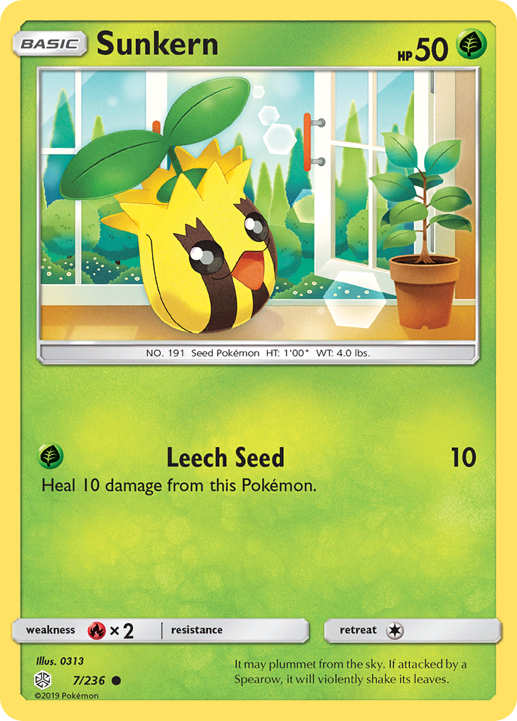 Sunkern – Cosmic Eclipse 7/236 Pokémon card