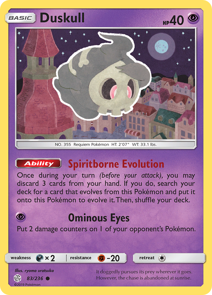 Duskull – Cosmic Eclipse 83/236 Pokémon card