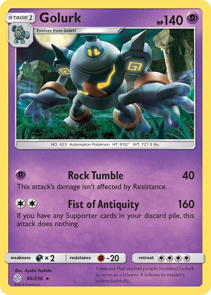 Golurk – Cosmic Eclipse 90/236 Pokémon card