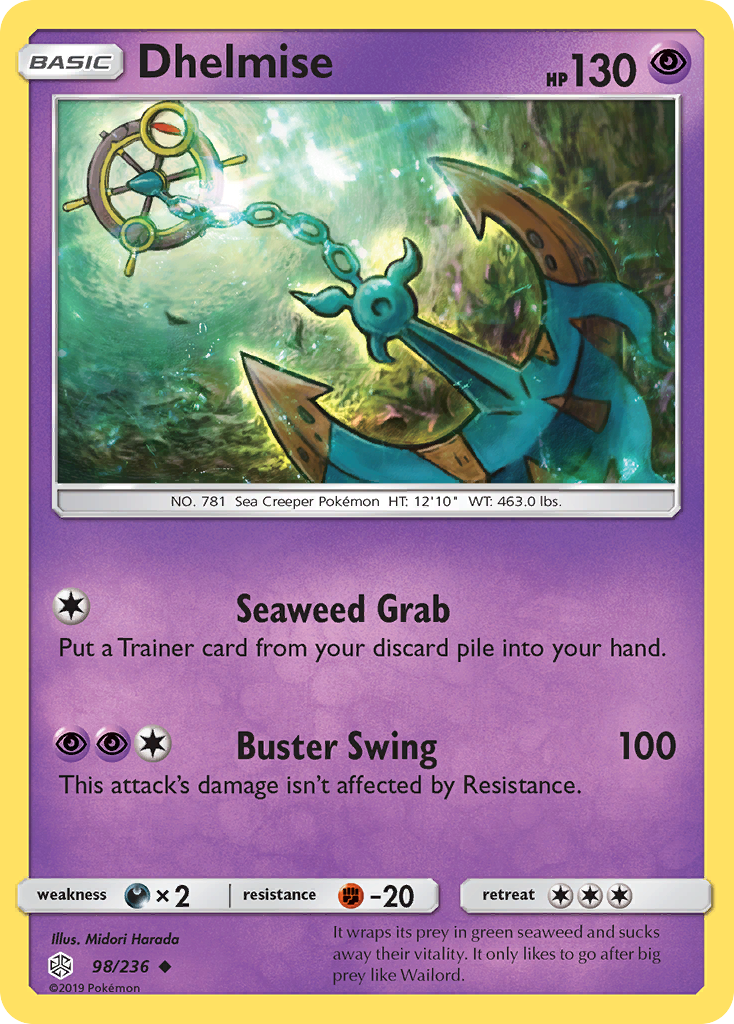 Dhelmise – Cosmic Eclipse 98/236 Pokémon card