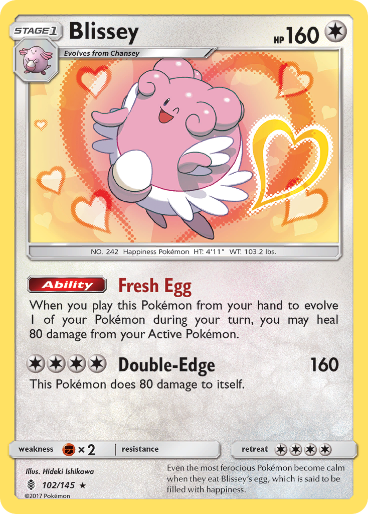 Blissey – Guardians Rising 102/145 Pokémon card