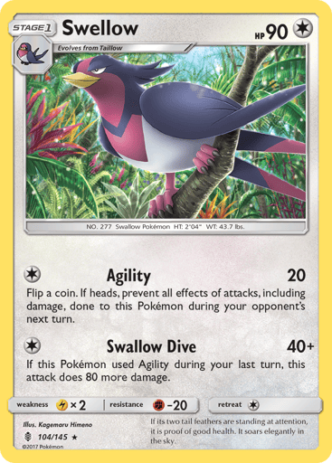 Swellow - Guardians Rising 104