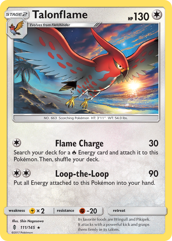 Talonflame – Guardians Rising 111/145 Pokémon card