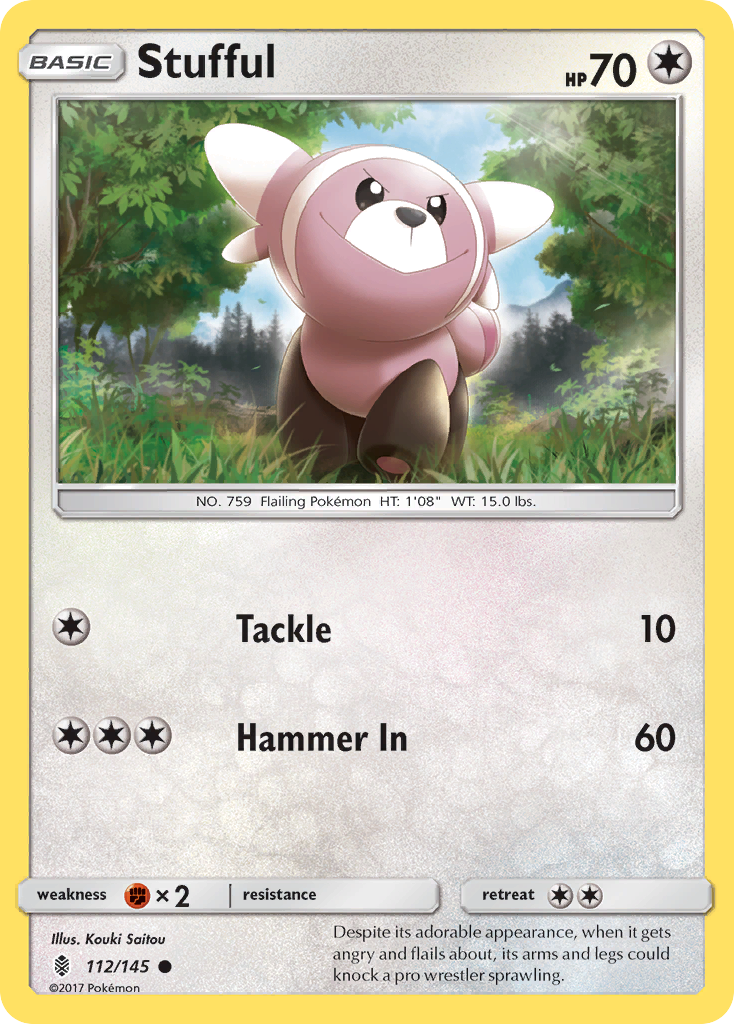 Stufful – Guardians Rising 112/145 Pokémon card