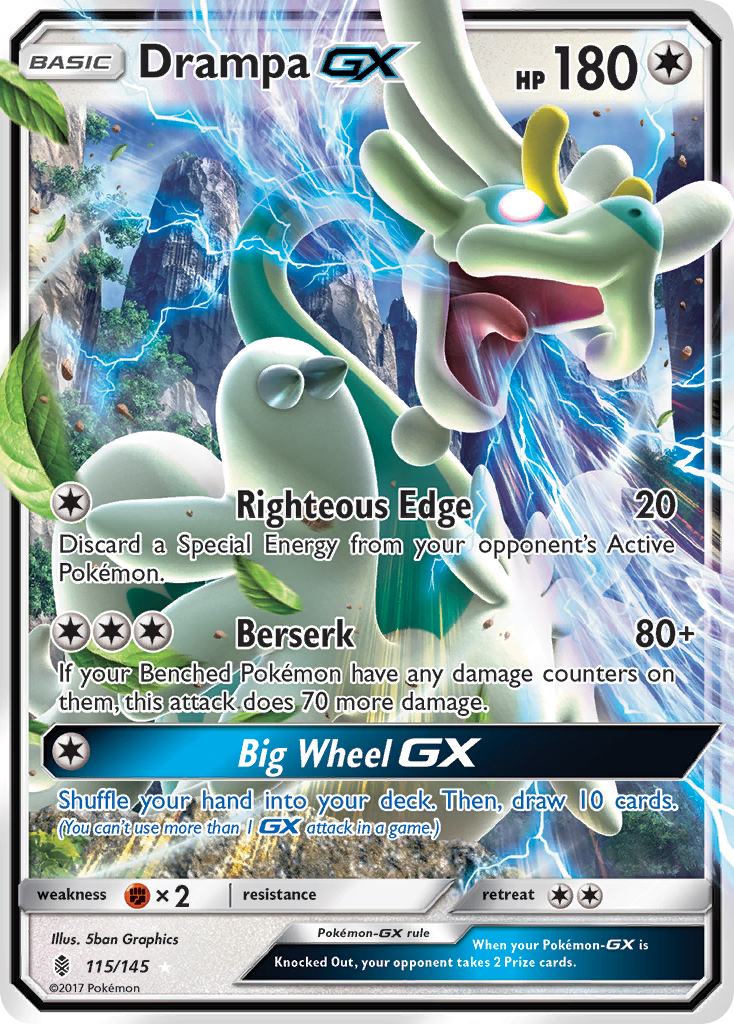 Drampa-GX – Guardians Rising 115/145 Pokémon card