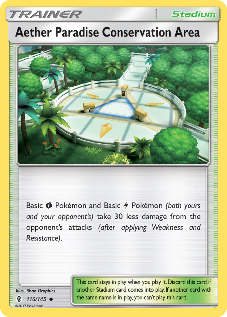 Aether Paradise Conservation Area – Guardians Rising 116/145 Pokémon card