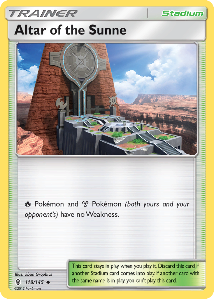 Altar of the Sunne – Guardians Rising 118/145 Pokémon card