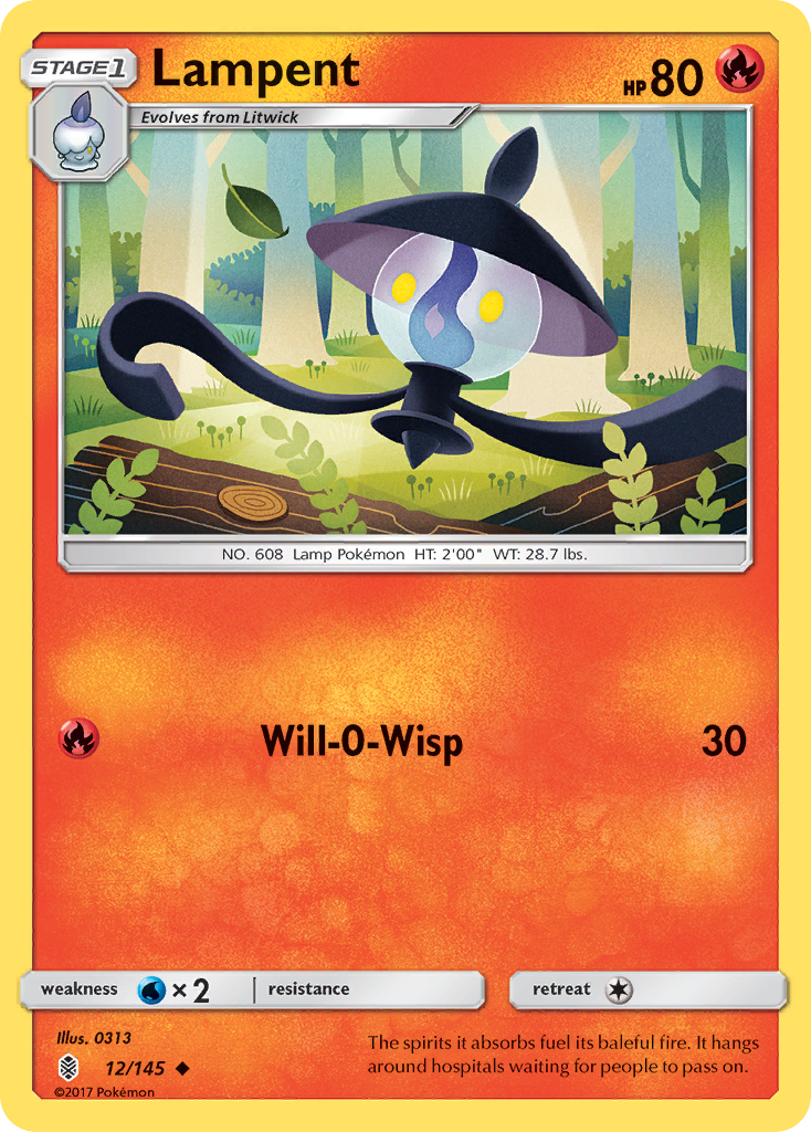 Lampent – Guardians Rising 12/145 Pokémon card