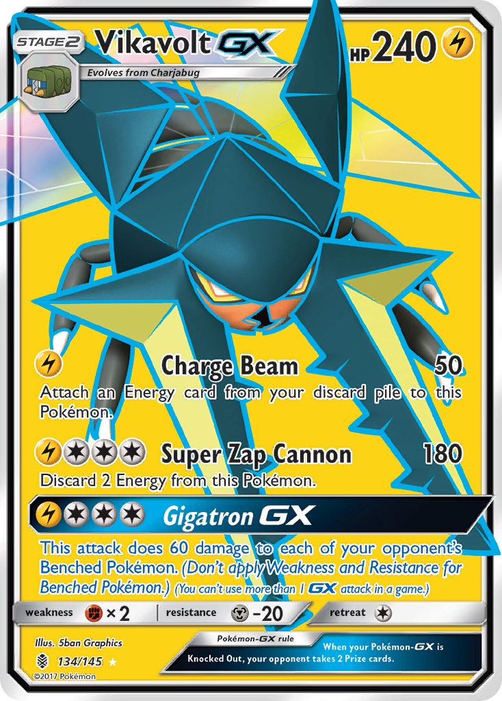 Vikavolt-GX – Guardians Rising 134/145 Pokémon card