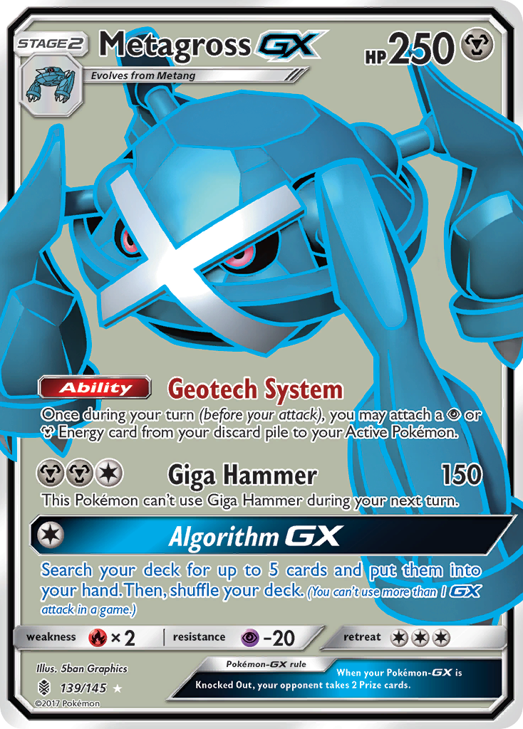 Metagross-GX – Guardians Rising 139/145 Pokémon card
