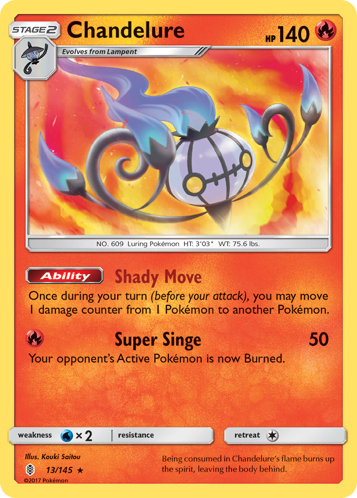 Chandelure – Guardians Rising 13/145 Pokémon card
