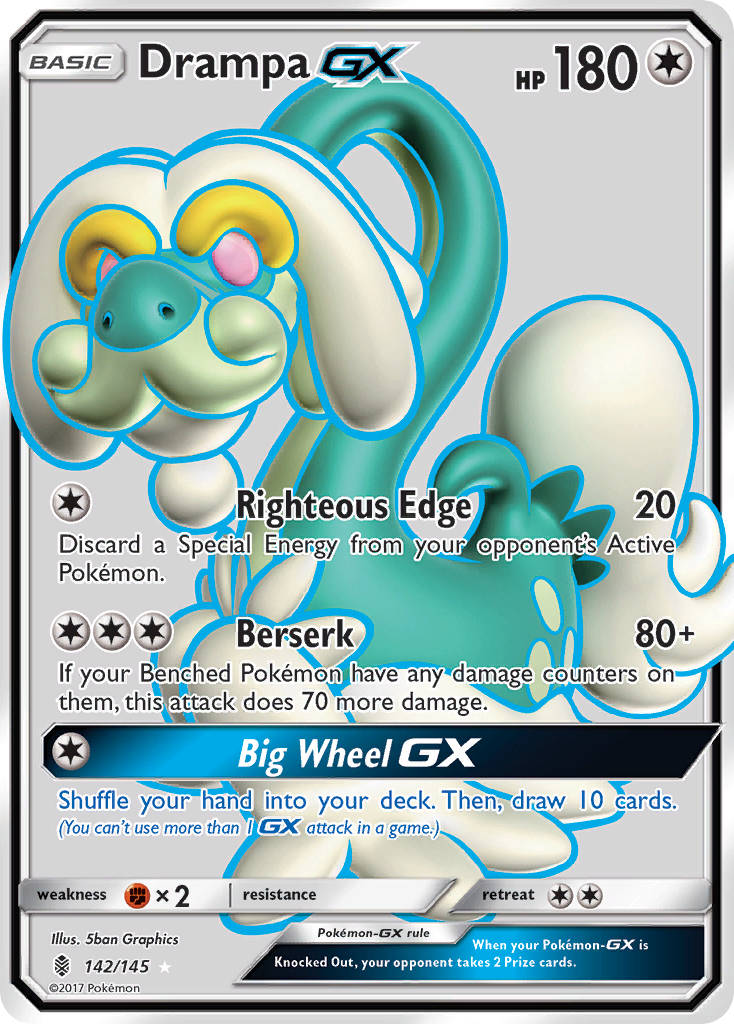 Drampa-GX – Guardians Rising 142/145 Pokémon card