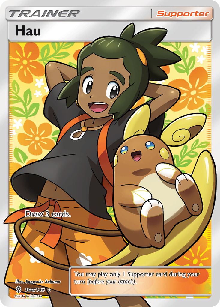 Hau – Guardians Rising 144/145 Pokémon card