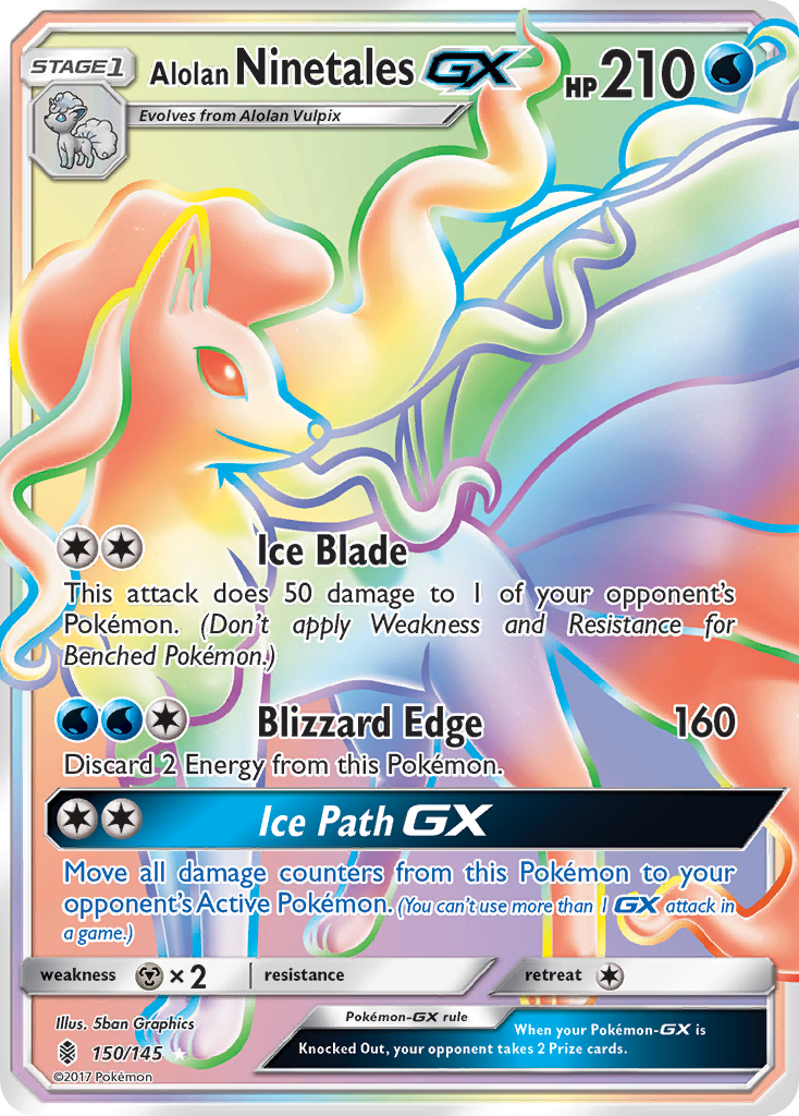Alolan Ninetales-GX – Guardians Rising 150/145 Pokémon card