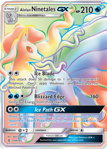 Alolan Ninetales-GX - Guardians Rising 150