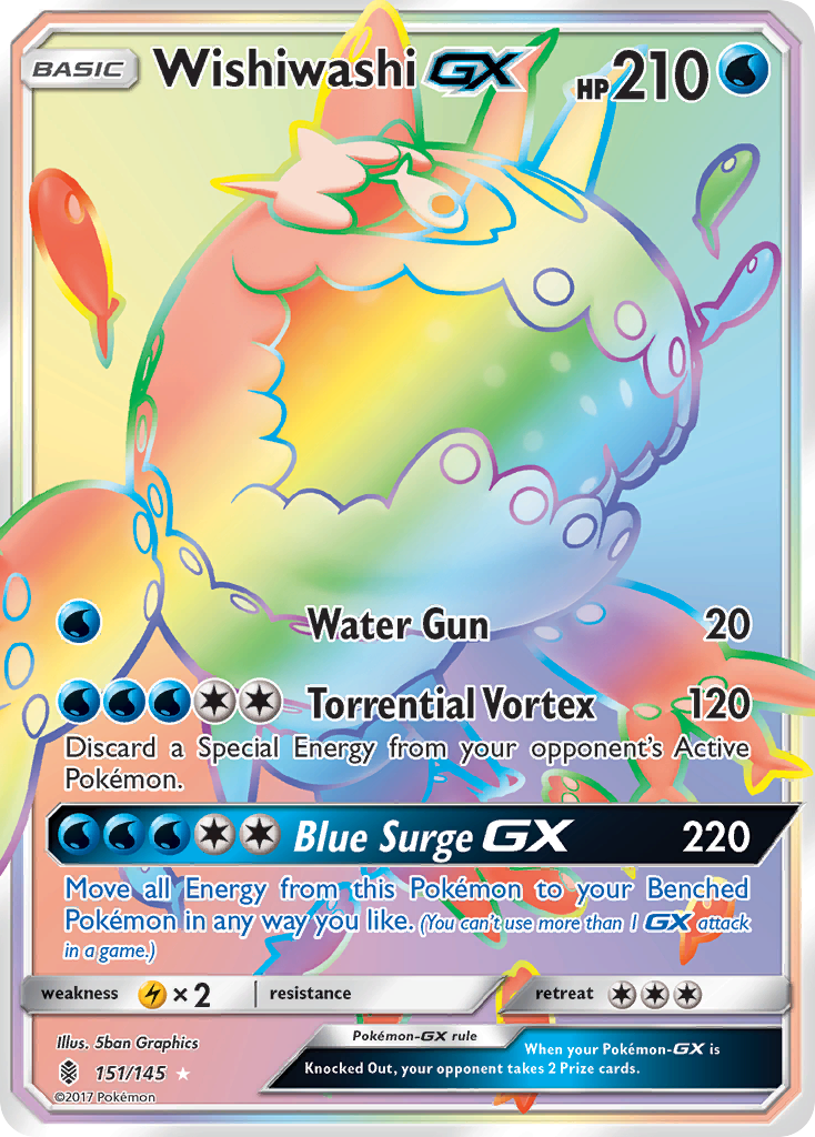 Wishiwashi-GX – Guardians Rising 151/145 Pokémon card