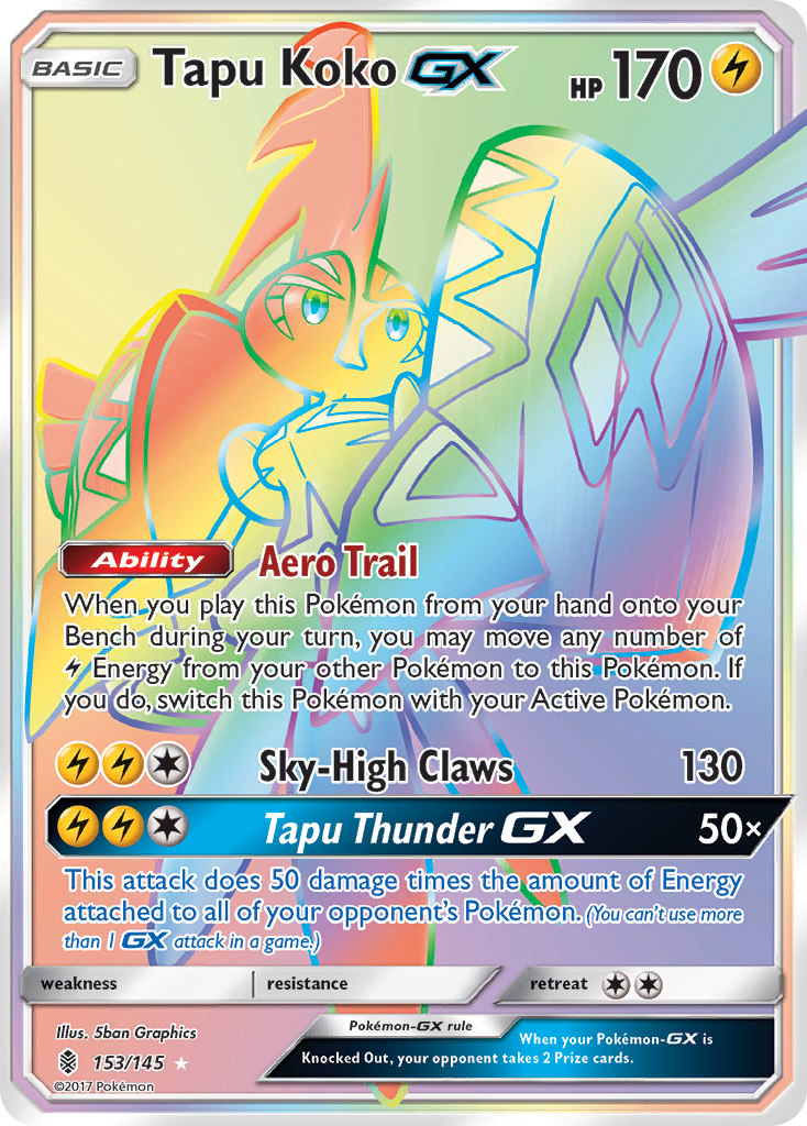 Tapu Koko-GX – Guardians Rising 153/145 Pokémon card