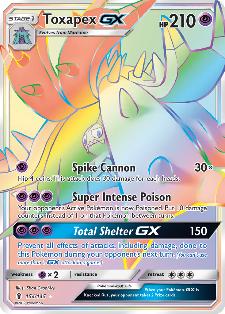 Toxapex-GX – Guardians Rising 154/145 Pokémon card