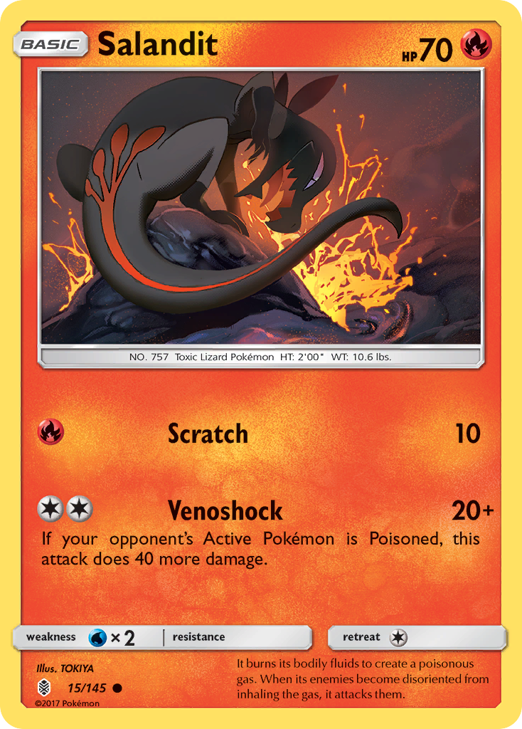 Salandit – Guardians Rising 15/145 Pokémon card
