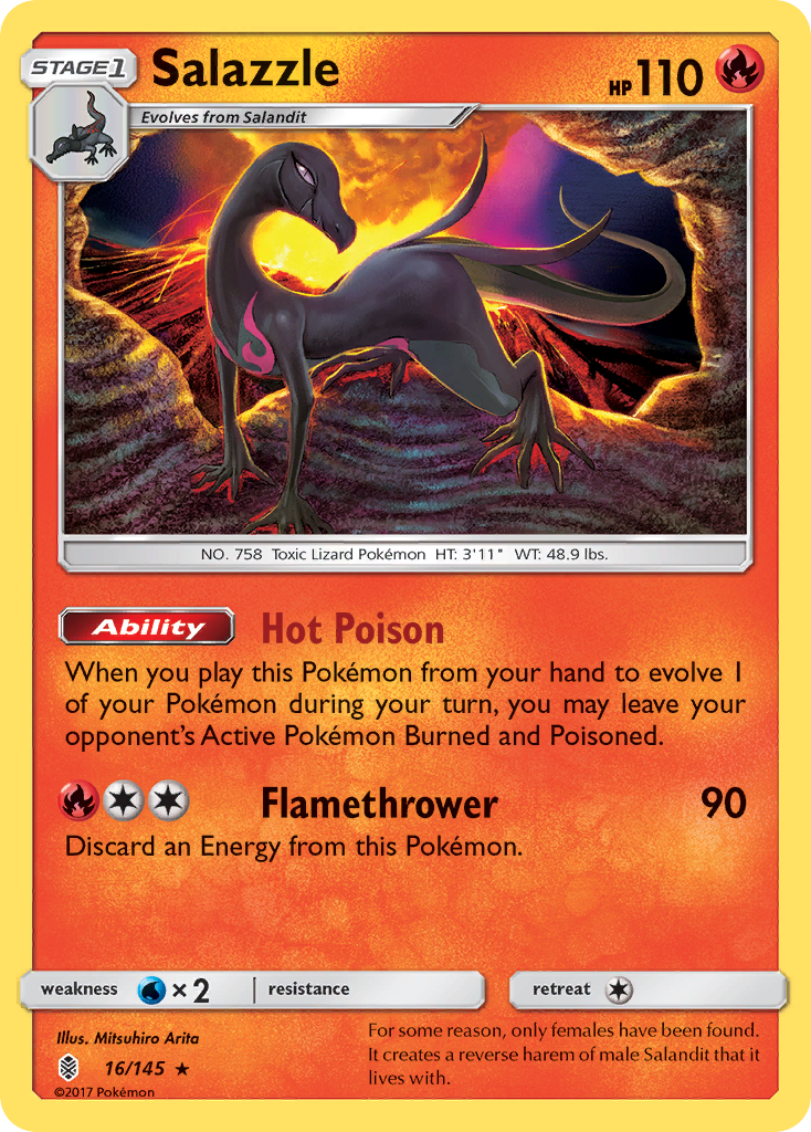 Salazzle – Guardians Rising 16/145 Pokémon card