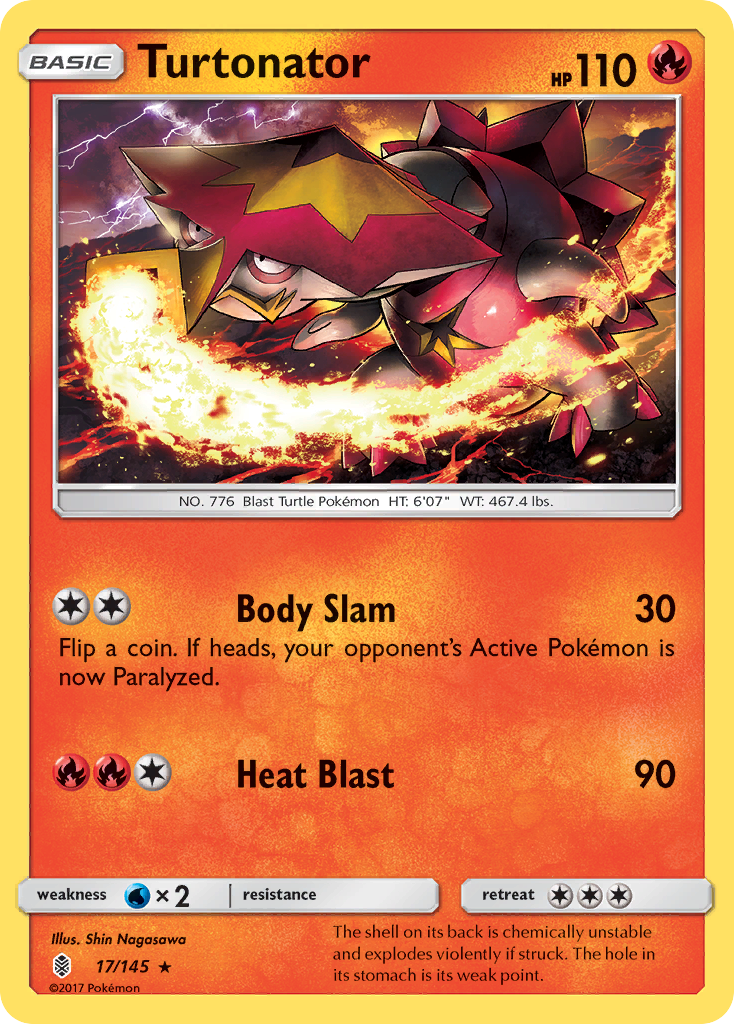 Turtonator – Guardians Rising 17/145 Pokémon card
