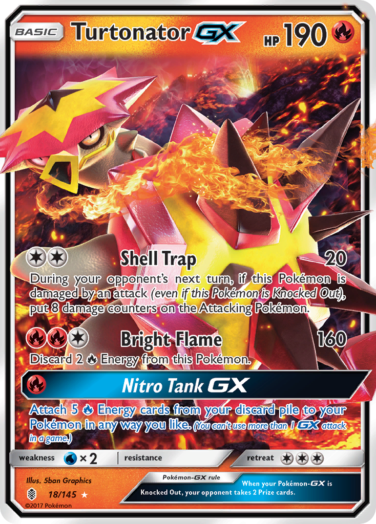 Turtonator-GX – Guardians Rising 18/145 Pokémon card