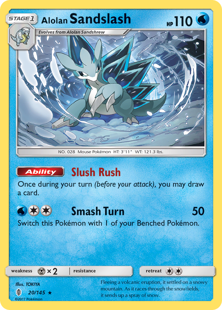 Alolan Sandslash – Guardians Rising 20/145 Pokémon card