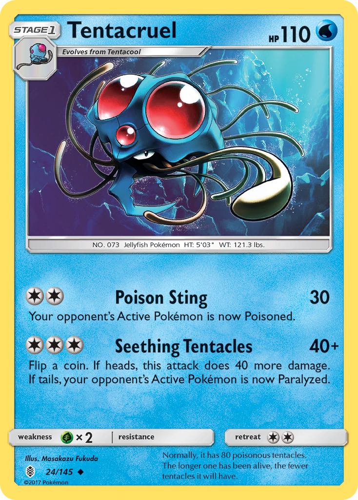 Tentacruel – Guardians Rising 24/145 Pokémon card