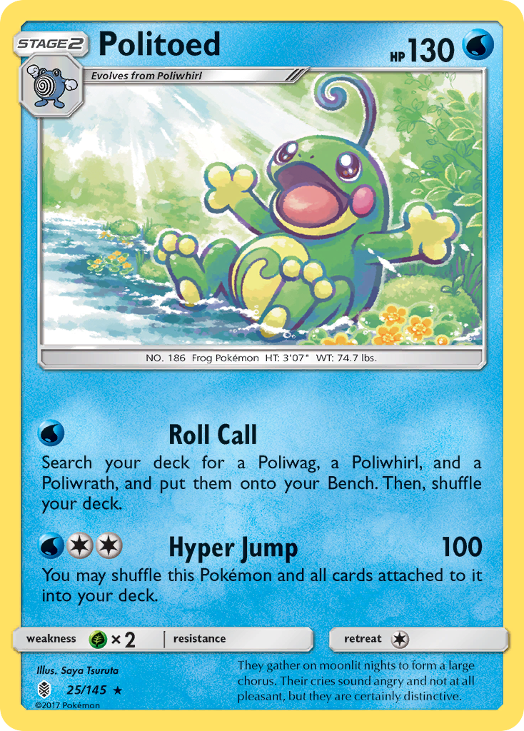 Politoed – Guardians Rising 25/145 Pokémon card