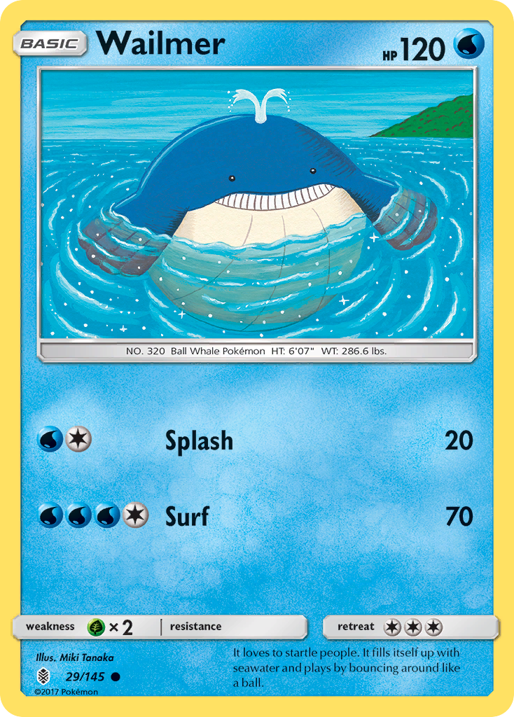 Wailmer – Guardians Rising 29/145 Pokémon card