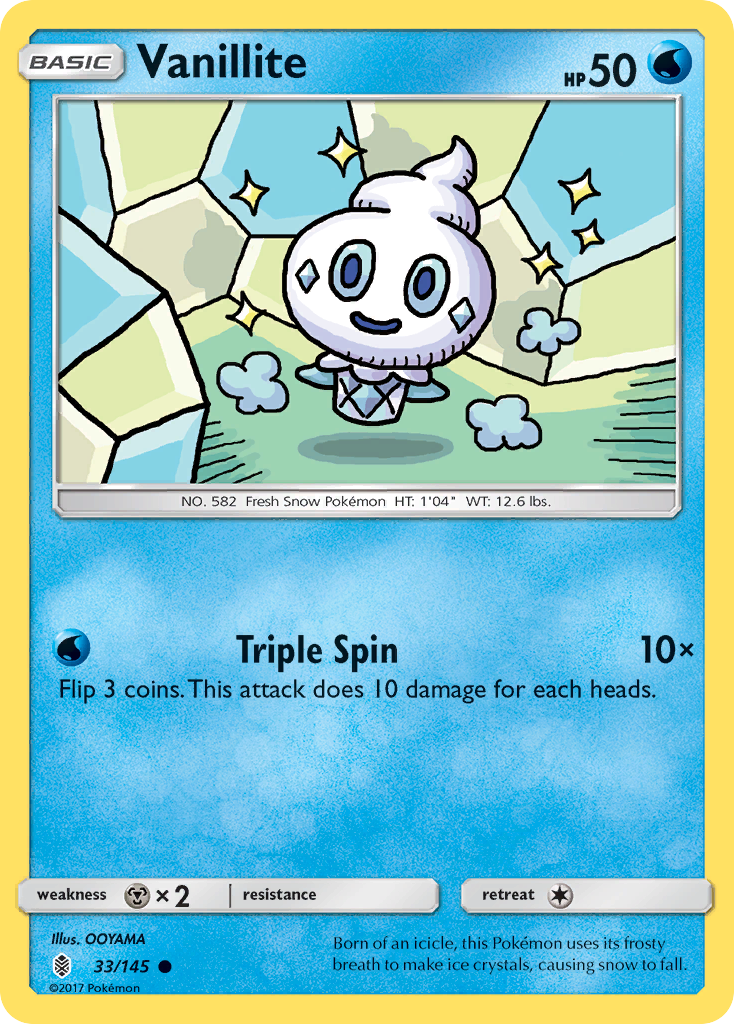 Vanillite – Guardians Rising 33/145 Pokémon card