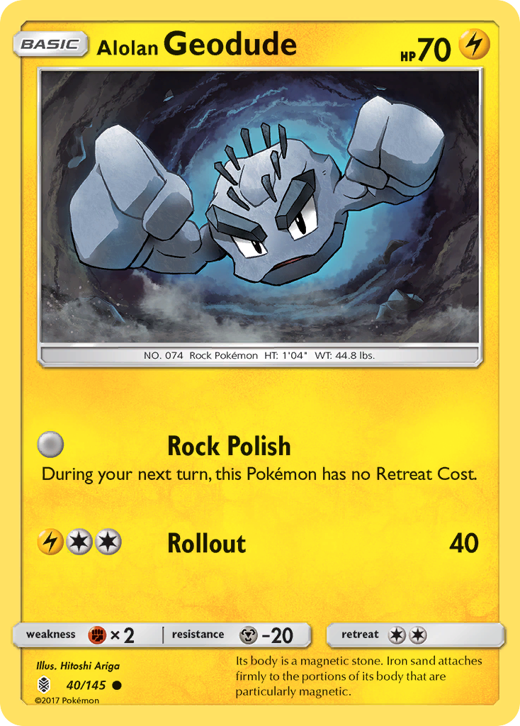 Alolan Geodude – Guardians Rising 40/145 Pokémon card