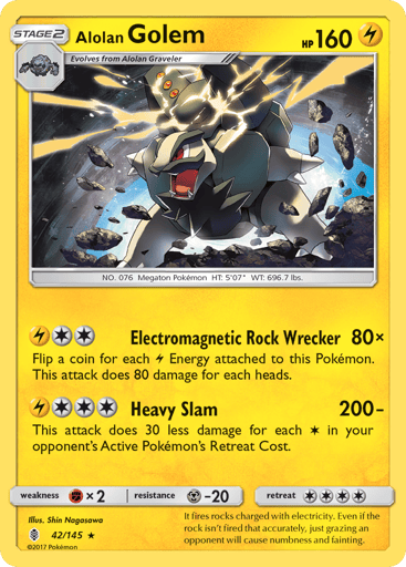 Alolan Golem - Guardians Rising 42