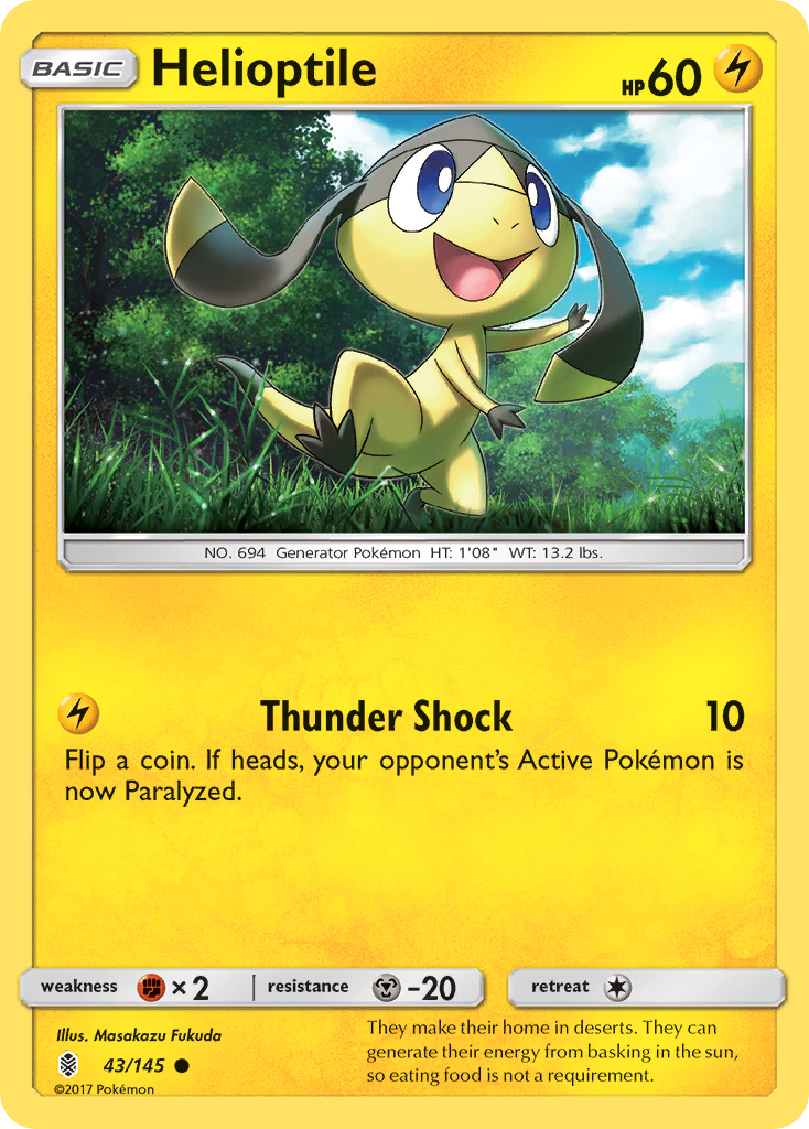 Helioptile – Guardians Rising 43/145 Pokémon card