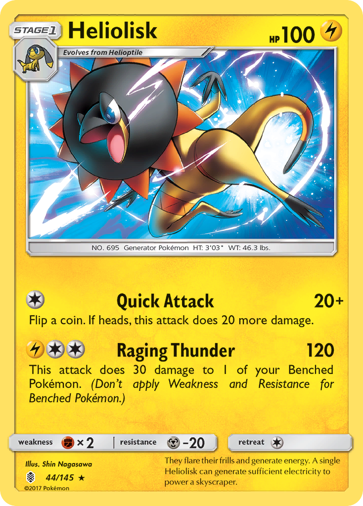 Heliolisk – Guardians Rising 44/145 Pokémon card