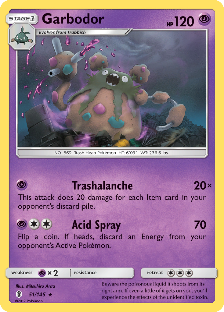 Garbodor – Guardians Rising 51/145 Pokémon card