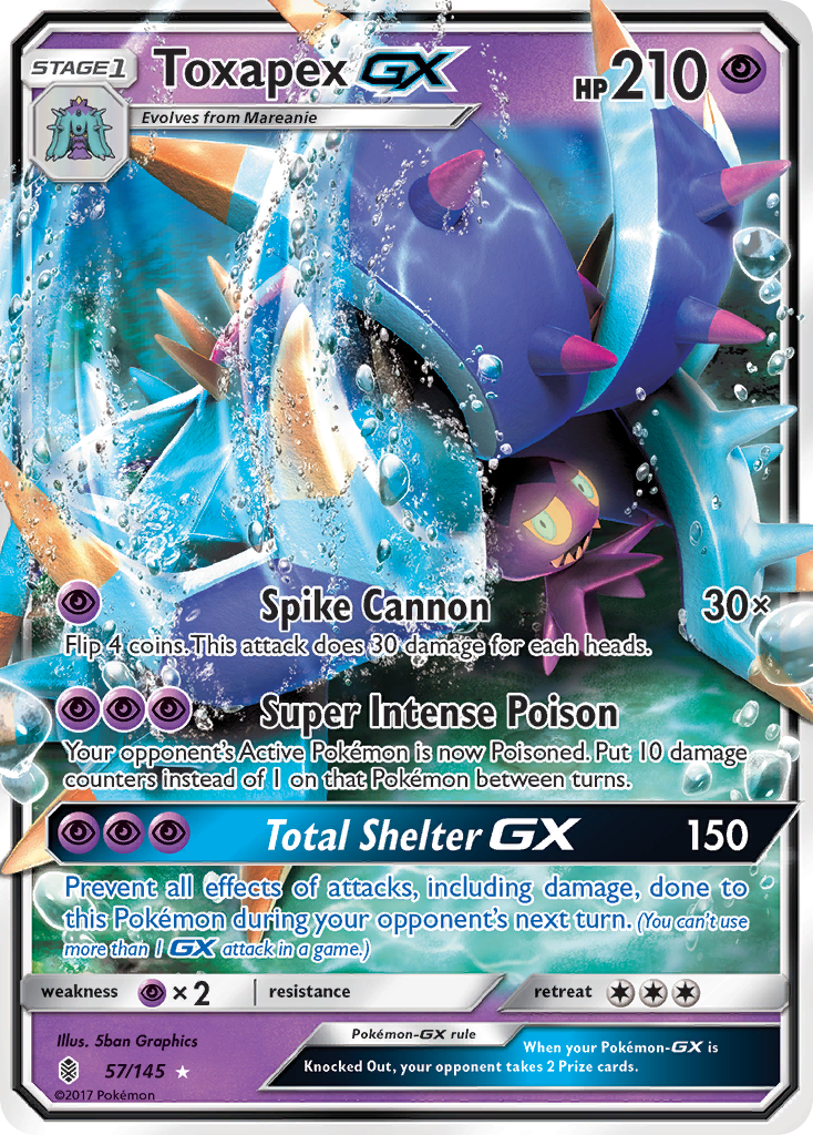 Toxapex-GX – Guardians Rising 57/145 Pokémon card
