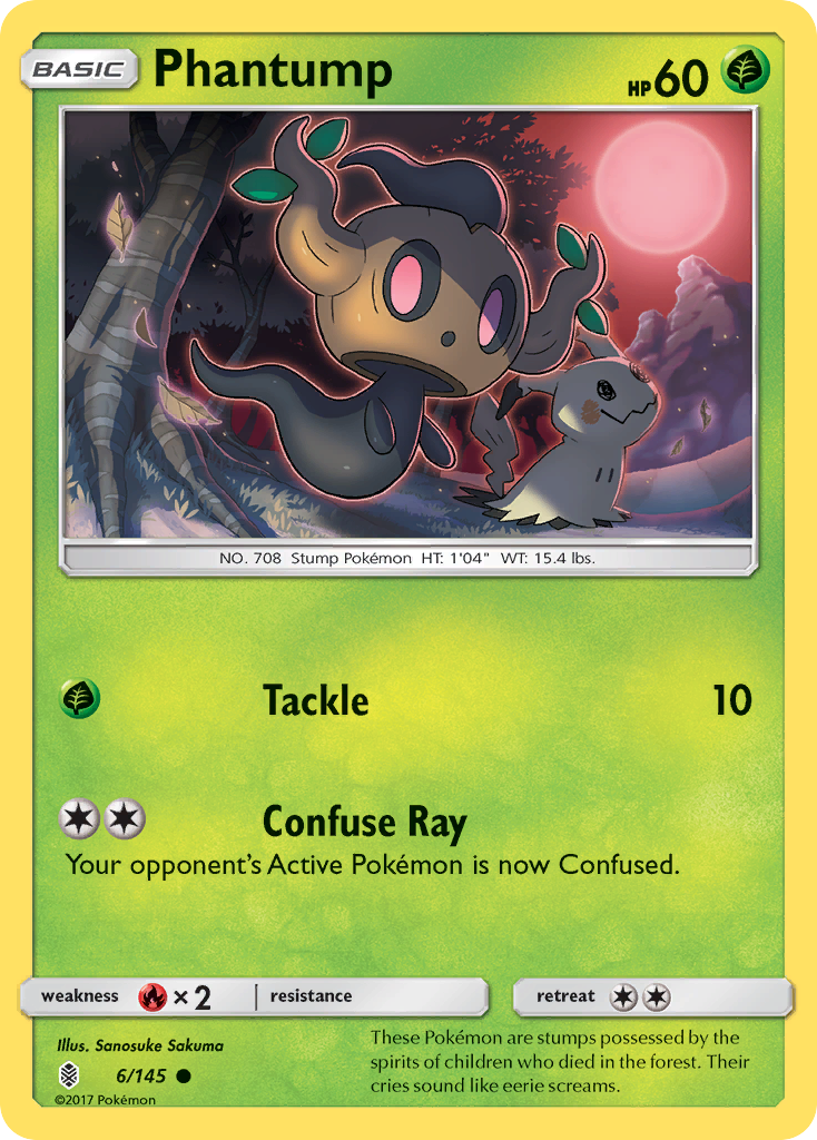 Phantump – Guardians Rising 6/145 Pokémon card