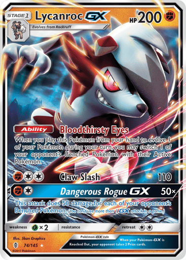 Lycanroc-GX - Guardians Rising 74