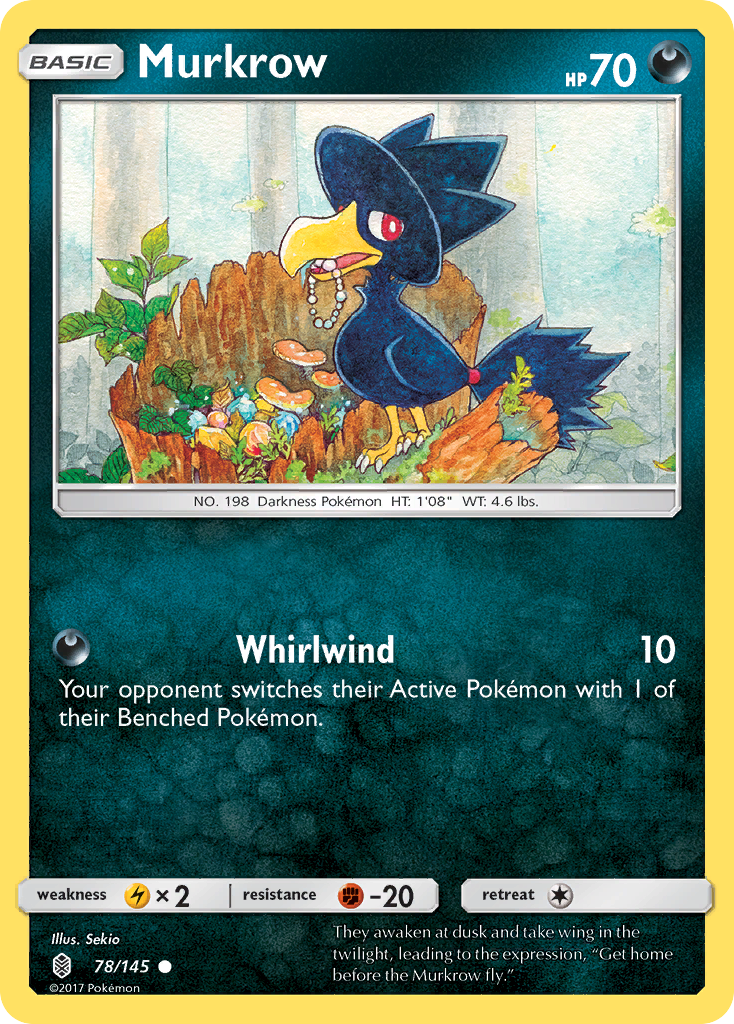 Murkrow – Guardians Rising 78/145 Pokémon card