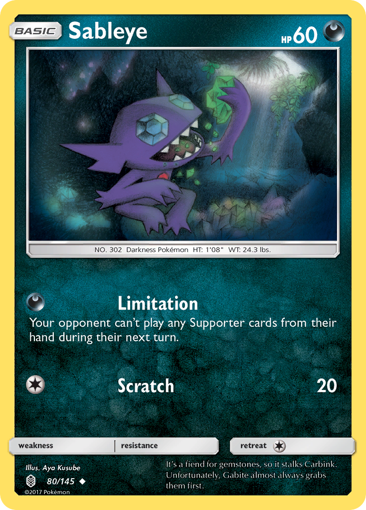 Sableye – Guardians Rising 80/145 Pokémon card